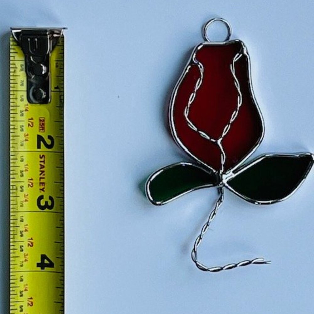 Stained Glass Red Rose